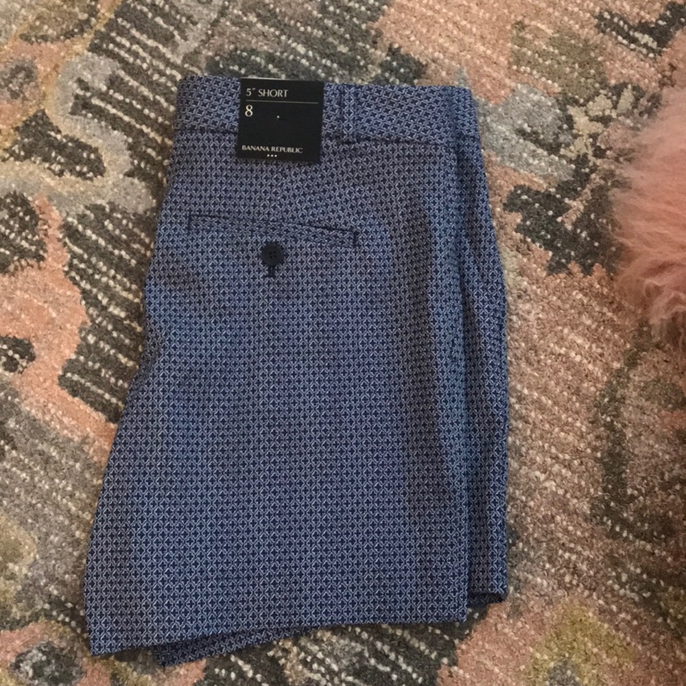 Blue and white shorts